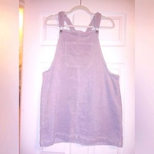 Stretch Corduroy Lavender Dress Overalls